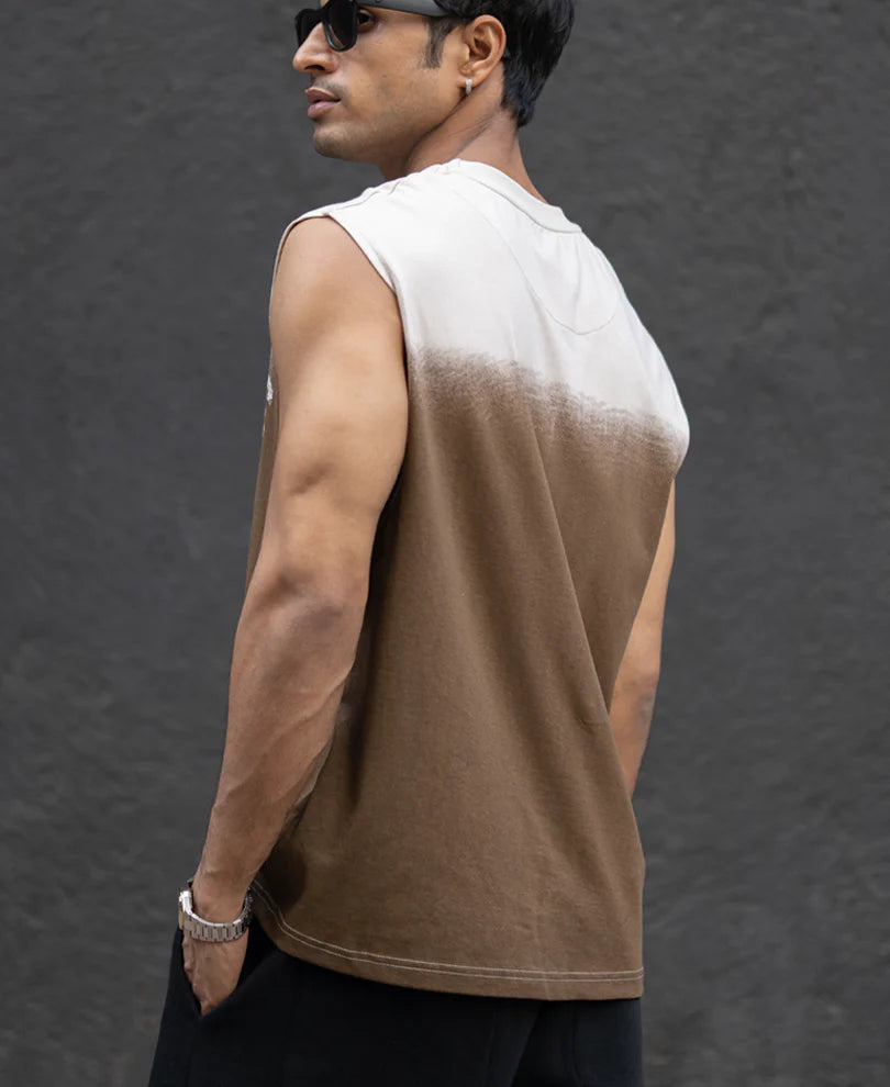 Brown Ombre Graphic Sando
