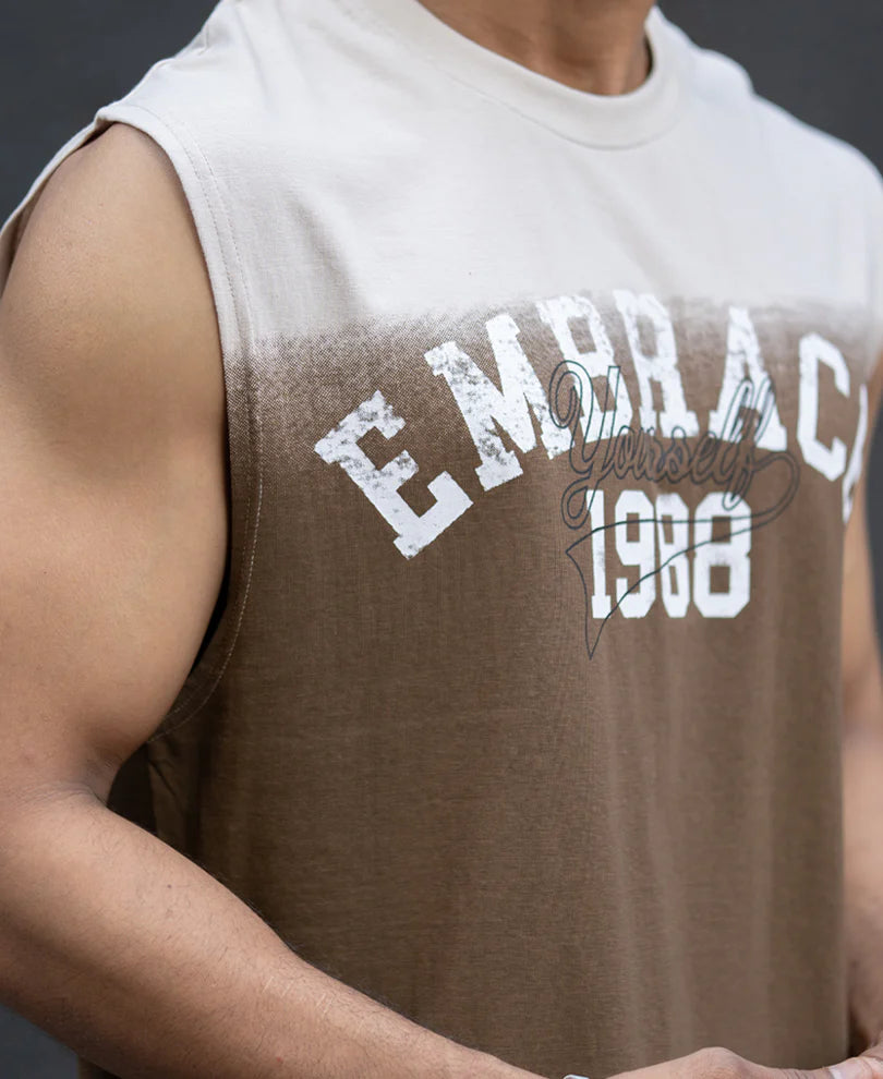 Brown Ombre Graphic Sando