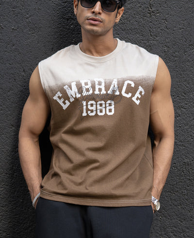 Brown Ombre Graphic Sando